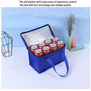 Portable Drink Beer Foil Insulation Cooler Bag Lunch Thermal Pack (Blue S) Newly