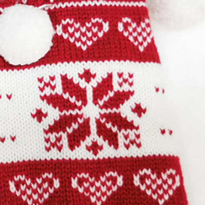 Knitted Bottle Cover Bags Wine Bottle Holder Sweater Xmas Decoration (Snowflake)