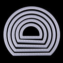 5pcs Semicircle Metal Dies Scrapbooking Punch Molds for Diray Album Card Daddy