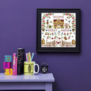 Partial Cross Stitch 14CT Cotton Thread DIY Sweet Home Printed Embroidery