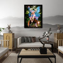 Blue Wing Fairy Full Round Drill Rhinestone Picture Home Decoration 12x16