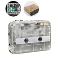 Stereo Walkman FM Radio Bluetooth-compatible Cassette Tape Player (Clear) Newly