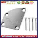 1 Set Electric Guitar Bass Neck Back Plate with 4 Screws Guitar Replacement