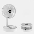 Touch Folding Fan Telescopic Mini Summer Student Desktop Table Fan (White)