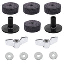 12x Drum Cymbal Felt Pad Sleeve Nut Gasket Kit Replacement Parts (Grey) Newly