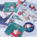 Snowman Merry Christmas Blessing Card Mini Greeting Postcard Message Note Cards