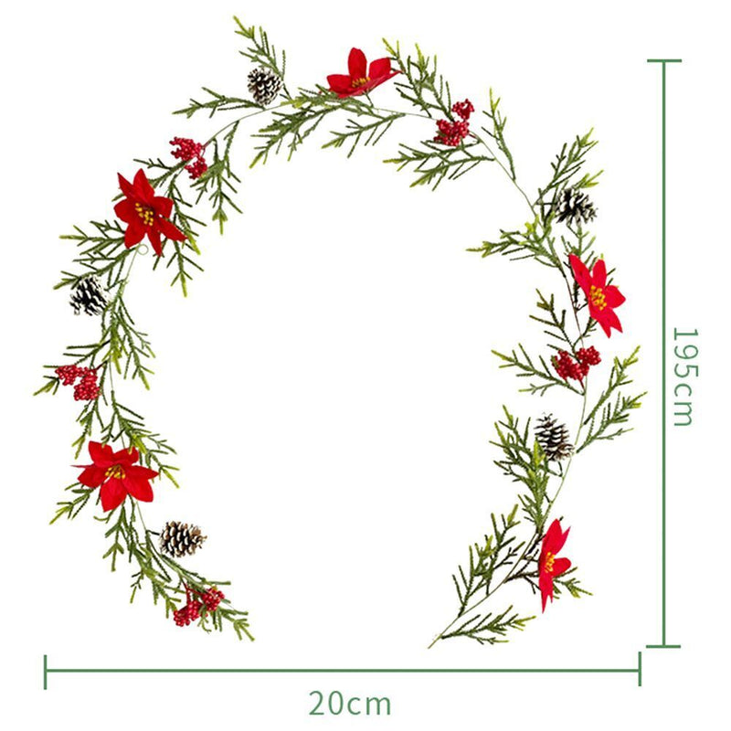 Decoration Wedding Decor Pine Needle Pine Cone Eucalyptus Leaf Vines Red Fruit