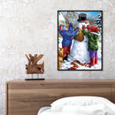 DIY Hand Painted Paint By Numbers Oil Canvas Pictures Making Snowman Kit Artw