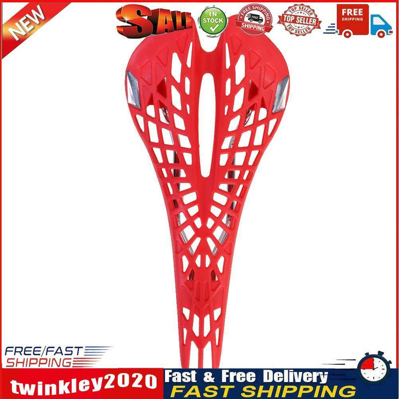 Plastic Bike Hollow Saddle Seat Cushion for Outdoor MTB Bike Cycling (Red) Newly
