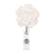 Stationery Lanyards Key Ring Badges Holder Rose Shape Badge Reel For 2PCS
