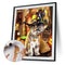 Digital Oil Painting Hand Painted Canvas Halloween Animals Art Wall Decoration