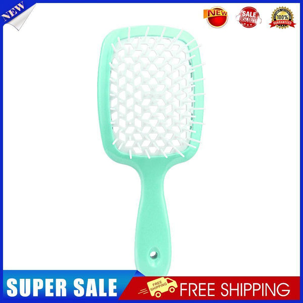 Hollow Detangling Hairdressing Comb Wet Dry Hair Scalp Plate Combs (Green)
