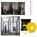 Elastic Resistance Band Exercise Gym Fitness Strength Belt (Yellow 6.4mm) Newly