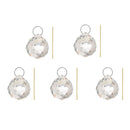 5PCS Glittery Ornament Hanging Art Pendant Faceted Clear Crystal Ball