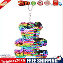 Lovely Bear Keychain Sequins Women Key Ring Bag Pendant Gifts (Multicolor)