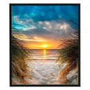 Full Embroidery Printed 3 Strand 11CT Sunset by Sea Kit Stamped DIY Cross Stitch