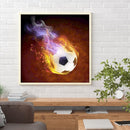 5D Diamond Painting DIY Flame Football Kits Full Round Drill Rhinestone Dec