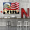 DIY Paint By Number Kit Flag Eagle Abstract No Frame for Home Decoration