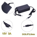 15V 3A Power Supply Adapter Charger AC to DC  Converters 5.5x2.5mm (EU)