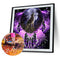 5D Rhinestone DIY Purple Wolf Dreamcatcher Full Round Drill Diamond Painting Kit