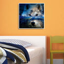 DIY Oil Paint by Numbers Wolf Hand Painted Acrylic Drawing Coloring Picture