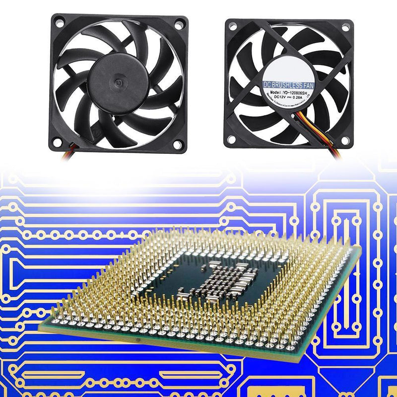 Waterproof YD-120806SH 12V 68x68x15mm Low Noise Brushless DC Cooling Fan Newly