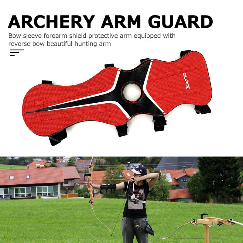 #A 600D Nylon Adjustable Arm Guard Protection Archery Bow Arrow Forearm Protecto