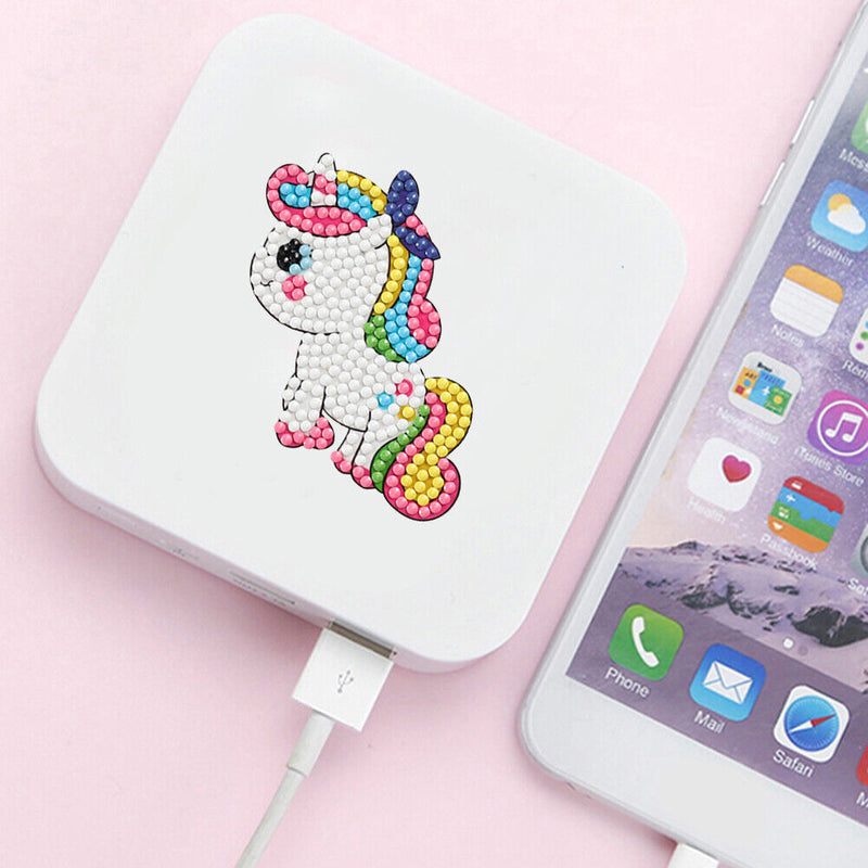 6pcs 5D Diamond Painting Stickers Kit DIY Cartoon Cup Phone Decor Kids (ST017