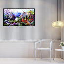 Full Cross Stitch 11CT DIY Garden Cottage Printed Embroidery Hanging Painting