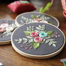 Embroidery Cross Stitch Kit Plant Flower Embroidery Set Needlework Tools