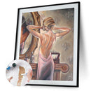 DIY Canvas Paint By Numbers Set Oil Hand Painted Girl Dressing Back Drawing Kit