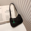 Women Purse Pure Color Underarm Bag Female Casual Shoulder Handbag (Black)