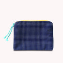 Fashion Women Plaid Printing Small Handbags Cosmetic Storage Bags (Blue)