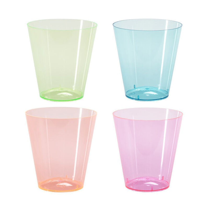 10pcs Disposable 30ml Glasses Cups Plastic Cup Neon Pa Bar Colourful CLLL Y4L8