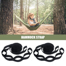 2pcs Hammock Strap Outdoor Camping Tree Hanging Load Bearing Rope (Black) Newly