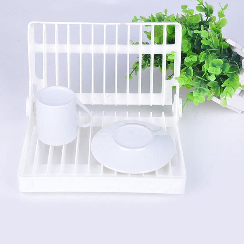 Plastic Dish Rack Plate Drain Holder Shelf Durable Kitchen Dish Drying Tray