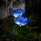IP65 Waterproof Solar Powered 3 LED Rose Light Garden Ground Lamp (Blue) Newly
