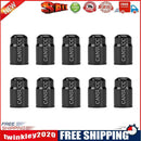 10pcs Aluminum Bicycle Tire Schrader Valve Stem Caps Dust Covers (Black)