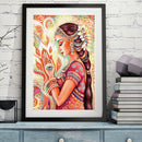 5D Full Round Drill Mosaic Craft DIY Devout Girl Diamond Painting Poster Newly