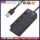 Powered High Speed USB 3.0 Hub with Individual Power Switches for PC Computer
