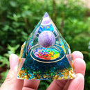 Crystal Orgonite Pyramid Healing Energy Reiki Chakra Home Office Decor (A) Newly