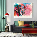 Painting By Numbers Kit DIY Color Elephant Canvas Oil Art Picture Craft Newly