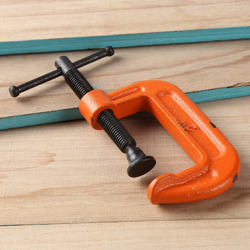 Heavy Duty G Wood Clamp Steel Woodworking Fixture for Carpentry (2 inch)