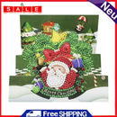 Santa Claus 5D DIY Special Shaped Diamond Painting Greeting Card Handmade Cards