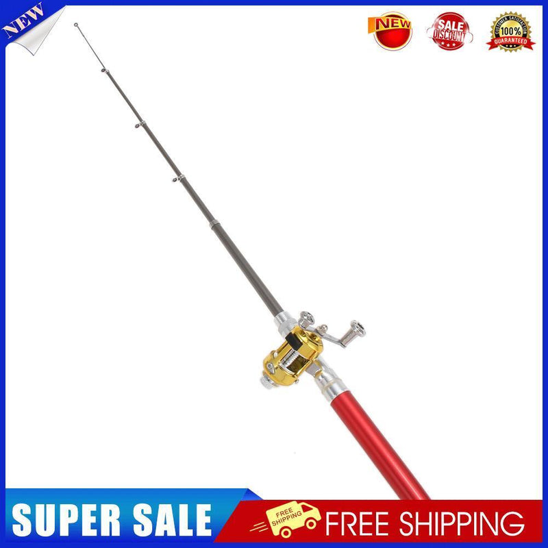 4Mini Portable Pocket Fish Pen Aluminum Alloy Fishing Rod Pole Reel Combos