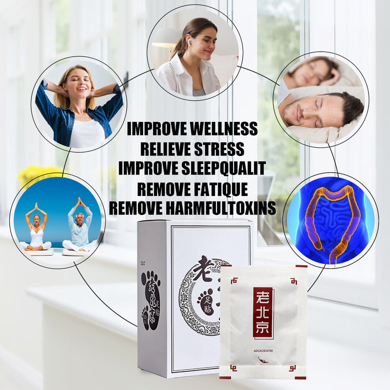 Foot Pads 60 Piece Adhesive Sheets Foot Patch for Relief Stress Better Sleep