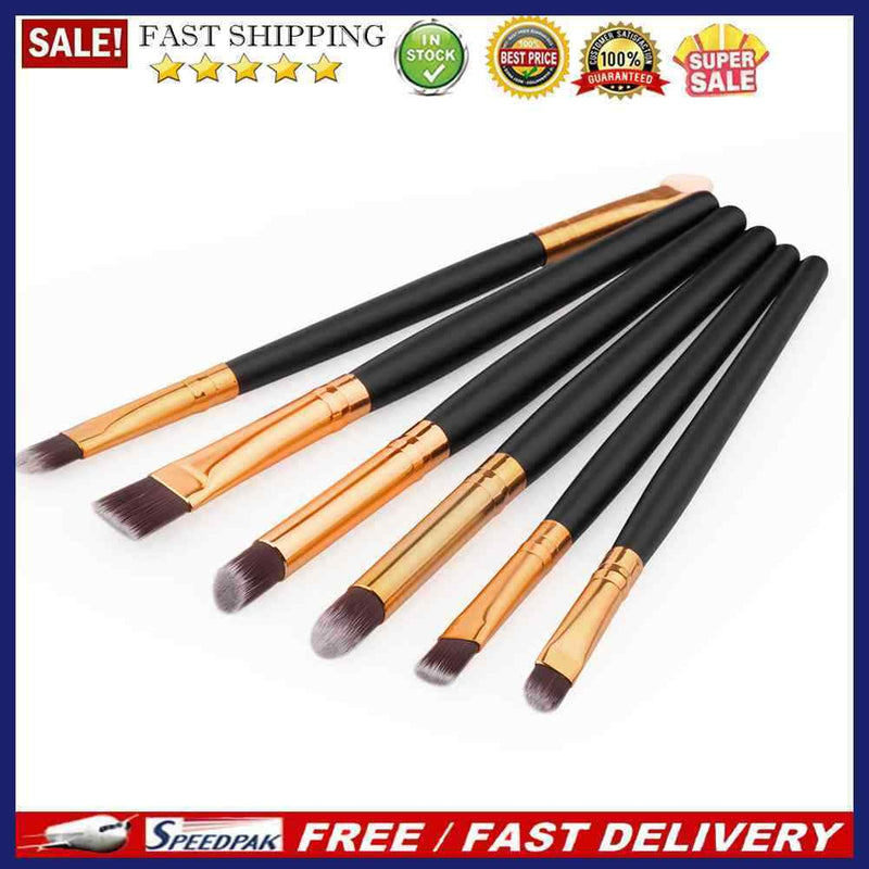 6pcs Pro Makeup Cosmetic Brushes Eyeshadow Eye Shadow Foundation Blending