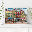 Oil Paint By Numbers Center Street House Frameless Picture Craft Kit for Home