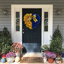 Flag Heart Shape Decorate Flower Hanging Ukraine Sunflower Front Door Wreath