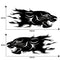 2pcs Lion Totem Decals Car Stickers Personality Auto Side Body Stickers Black